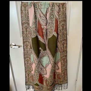 Beautiful Color Hand Embroidered Scarf / Stole/ Wrap